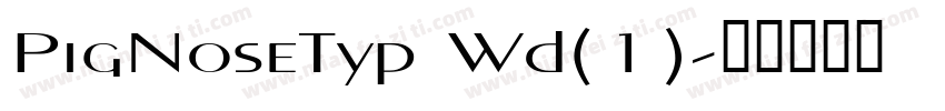 PigNoseTyp Wd(1)字体转换